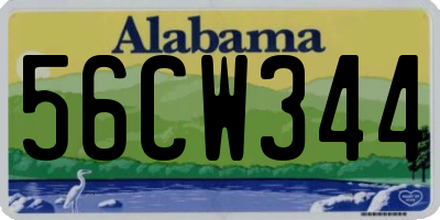 AL license plate 56CW344