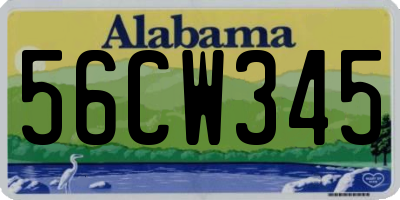 AL license plate 56CW345