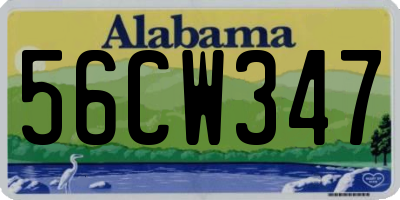AL license plate 56CW347
