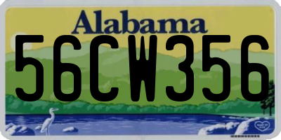 AL license plate 56CW356