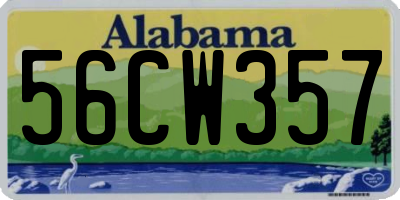 AL license plate 56CW357