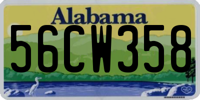 AL license plate 56CW358