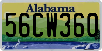 AL license plate 56CW360