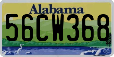 AL license plate 56CW368