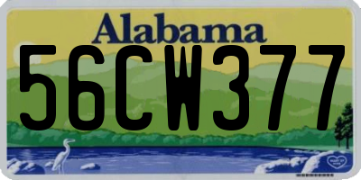 AL license plate 56CW377