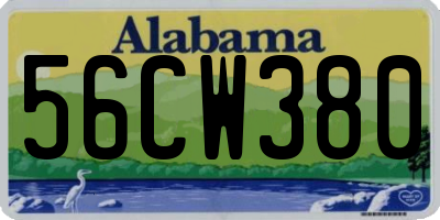 AL license plate 56CW380