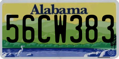 AL license plate 56CW383