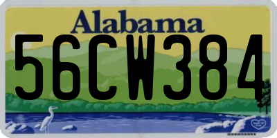 AL license plate 56CW384