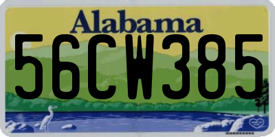 AL license plate 56CW385