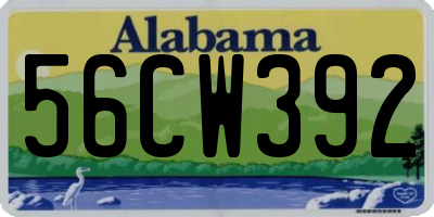 AL license plate 56CW392
