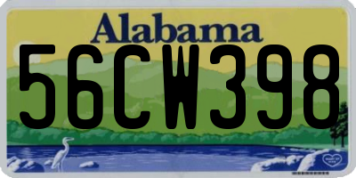 AL license plate 56CW398