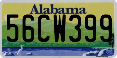 AL license plate 56CW399