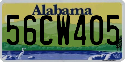AL license plate 56CW405