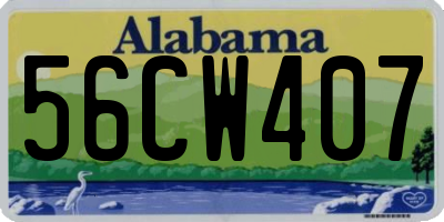 AL license plate 56CW407