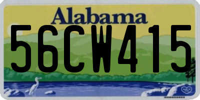 AL license plate 56CW415