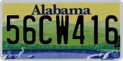 AL license plate 56CW416