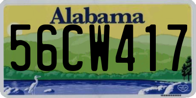 AL license plate 56CW417