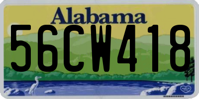 AL license plate 56CW418