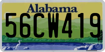 AL license plate 56CW419