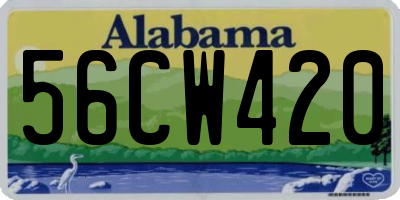 AL license plate 56CW420