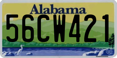 AL license plate 56CW421