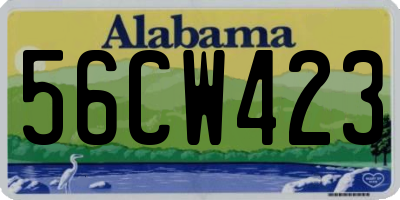 AL license plate 56CW423