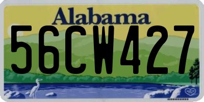 AL license plate 56CW427