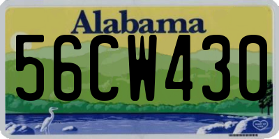 AL license plate 56CW430