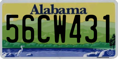 AL license plate 56CW431