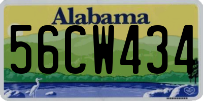 AL license plate 56CW434