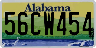 AL license plate 56CW454