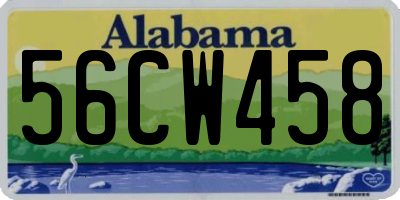 AL license plate 56CW458