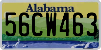 AL license plate 56CW463