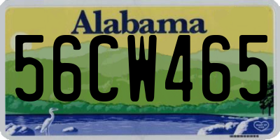 AL license plate 56CW465