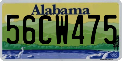 AL license plate 56CW475