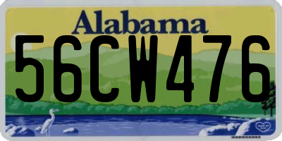 AL license plate 56CW476