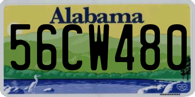AL license plate 56CW480