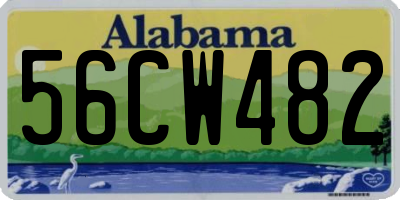 AL license plate 56CW482