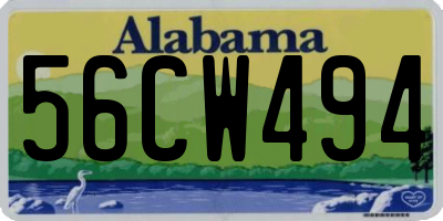 AL license plate 56CW494