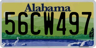 AL license plate 56CW497