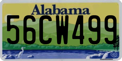 AL license plate 56CW499