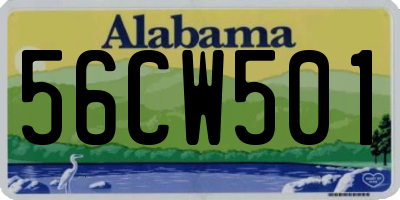 AL license plate 56CW501