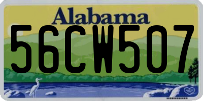 AL license plate 56CW507