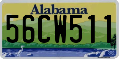 AL license plate 56CW511