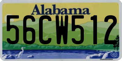 AL license plate 56CW512
