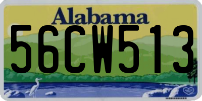 AL license plate 56CW513