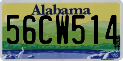AL license plate 56CW514