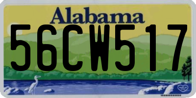 AL license plate 56CW517