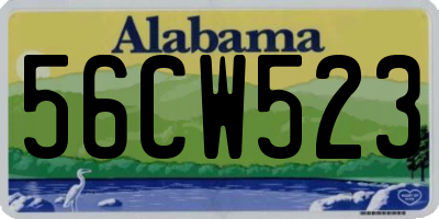 AL license plate 56CW523