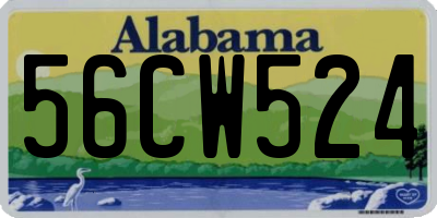 AL license plate 56CW524